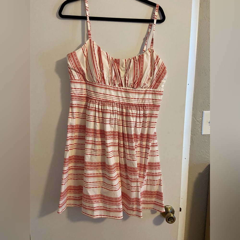 Red & white striped sundress